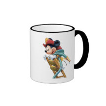 Mickey Mouse Fireman on Ladder Coffee Mugs