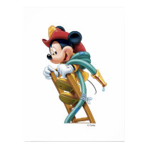 Mickey Mouse Fireman on Ladder posters