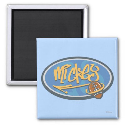 Mickey Mouse Football Logo magnets