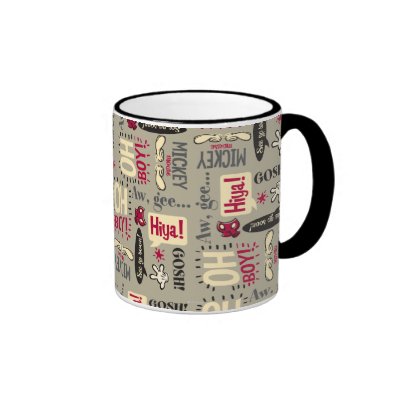 Mickey Mouse Icon Pattern Coffee Mug