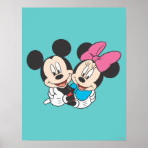 Mickey Mouse & Minnie  Hugging Posters