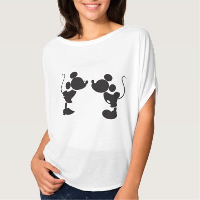 Mickey Mouse & Minnie Silhouette Tee Shirt