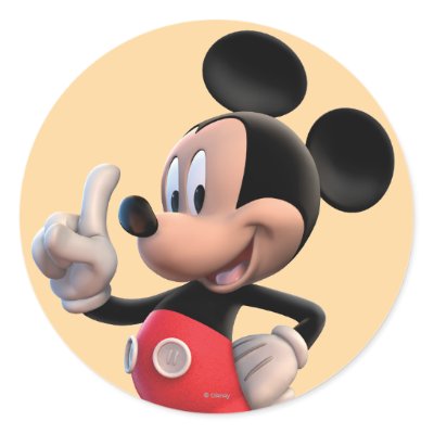 Mickey Mouse Number 1 Sticker