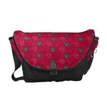 Mickey Mouse Red Pattern Messenger Bag at Zazzle