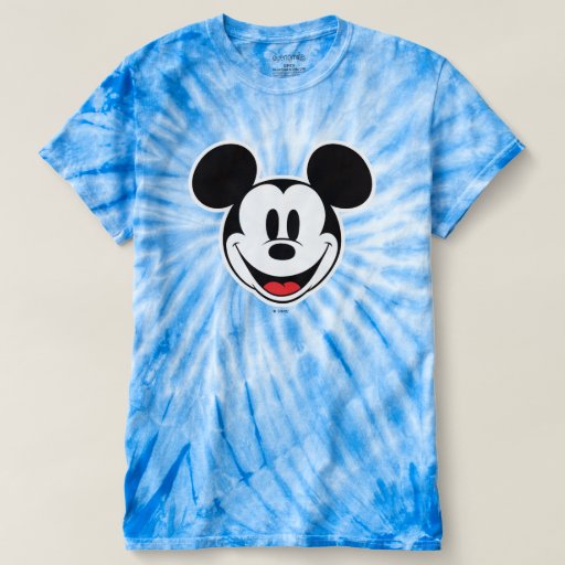 Mickey Mouse Smiling Tie-Dye T-shirt | Zazzle