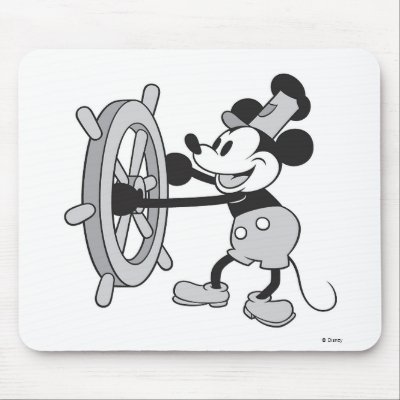 Mickey Mouse Steamboat Captain mousepads
