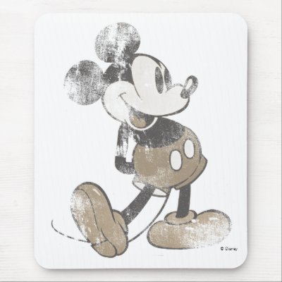 Mickey Mouse Vintage Washout Design mousepads