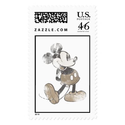 Mickey Mouse Vintage Washout Design postage