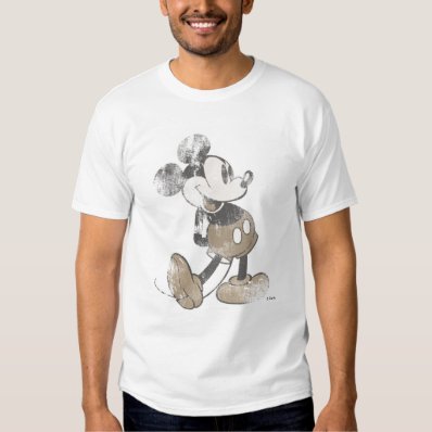 Mickey Mouse Vintage Washout Design Tshirts