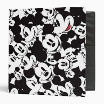 Mickey Pattern 6 3 Ring Binder