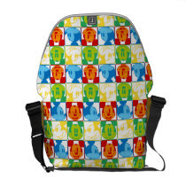 Mickey Pattern 7 Courier Bag at Zazzle