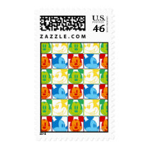 Mickey Pattern 7 Postage Stamps