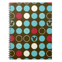 Mickey Retro Polka Dot Pattern Spiral Note Books