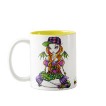"Micky" Punky Rainbow Fairy Art Mug mugs