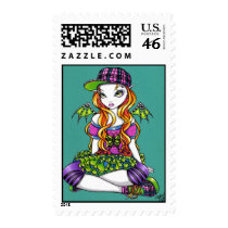 "Micky" Punky Rainbow Fairy Art Postage Stamps stamps
