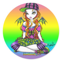 "Micky" Punky Rainbow Fairy Art Stickers stickers