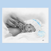Micro baby sleeping Postcard postcards