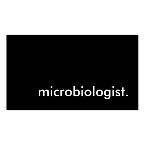 microbiologist. business card template (front side)