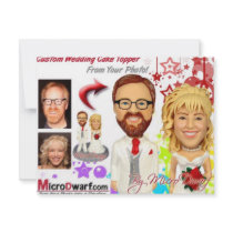 MicroDwarf.com Wedding Cake Toppers invitations