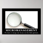 Micromanagement is a successful strategy (L) Poster