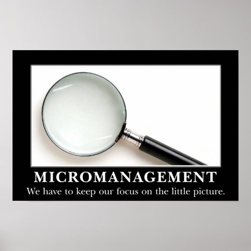 Micromanagement is a successful strategy (L) print