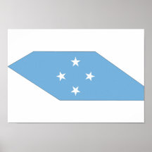 Micronesia Flag Map Posters