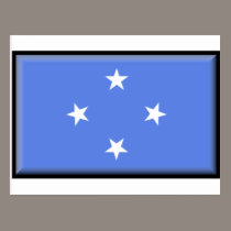 Micronesia Flag postcards
