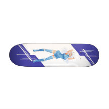 Micronesia Manga girl dressed in Flag Skate Boards