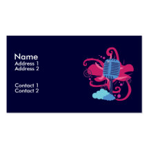 Microphone Art Explosion Business Cards