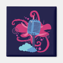 Microphone Art Explosion Magnets