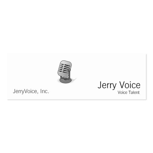 Microphone Business Card (front side)