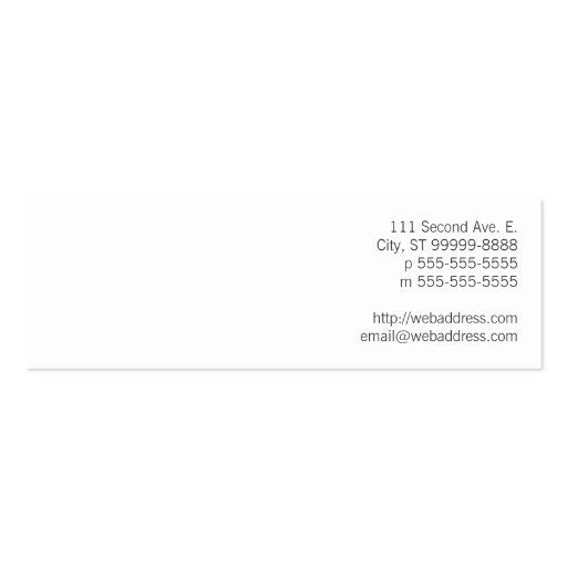 Microphone Business Card (back side)