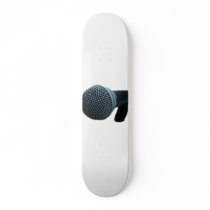 Microphone close up mic cutout design skate board deck