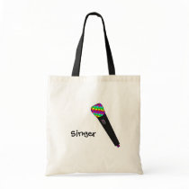 microphone disco tote bag