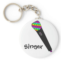 microphone disco key chain