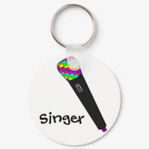 microphone disco keychains