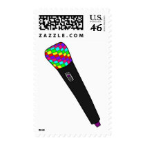 microphone disco stamp