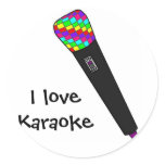 microphone disco sticker