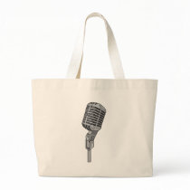 Microphone Mike ~ Audio Sound Music Canvas Bag
