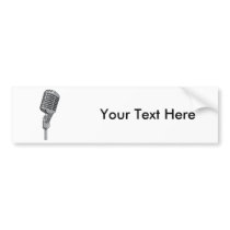 Microphone Mike ~ Audio Sound Music Bumper Stickers