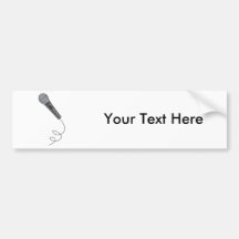 Microphone Mike ~ Audio Sound Music Bumper Sticker