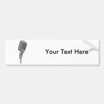 Microphone Mike ~ Audio Sound Music Bumper Stickers