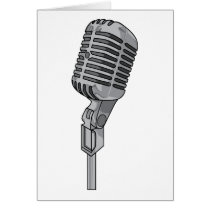 Microphone Mike ~ Audio Sound Music Greeting Cards