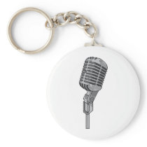 Microphone Mike ~ Audio Sound Music Key Chain