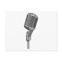 Microphone Mike ~ Audio Sound Music Postcard