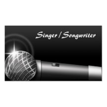 Microphone Music Business Cards