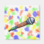 Microphone Simple Abstract facing right Fridge Magnets