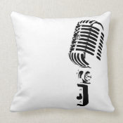 Microphone Throw throwpillow