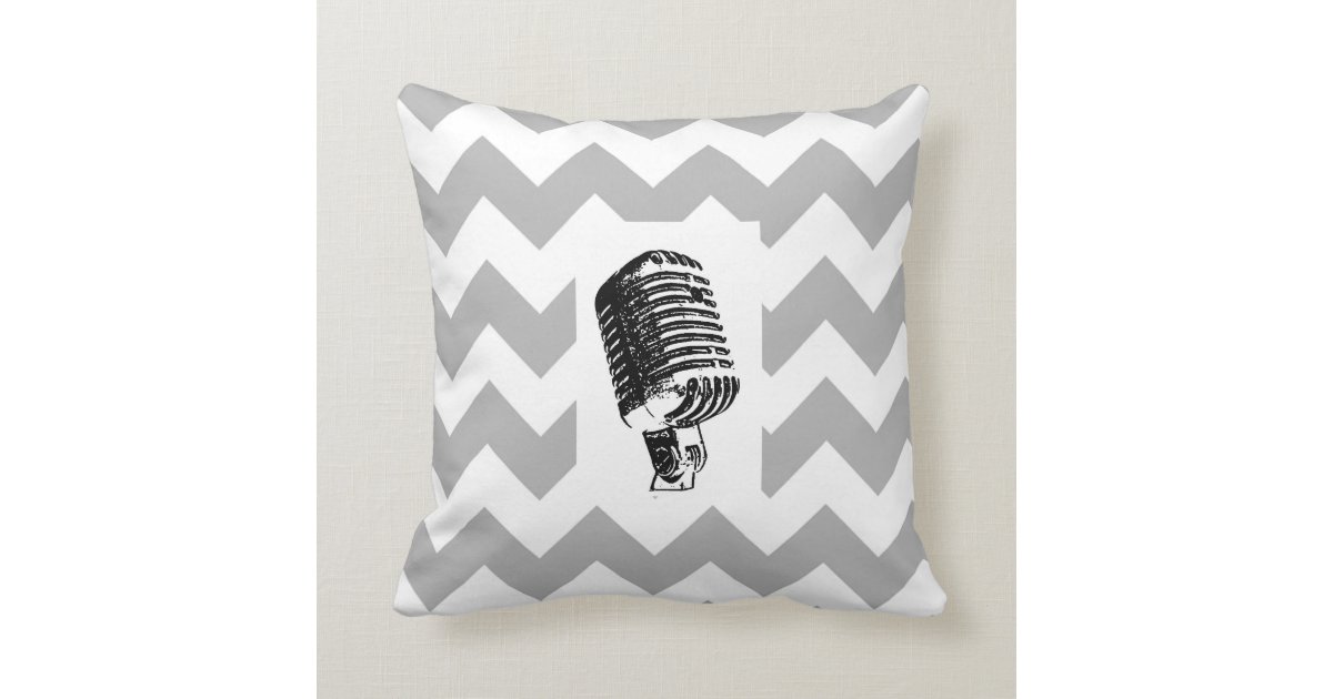 Microphone Throw Pillow Zazzle