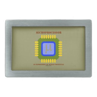 Microprocessor An Expression Of Human Potential Belt Buckle